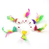 5pcs Kitten Toys Plush Simulation Mouse Interactive Cat  Furry Pet Interactive Toy Supplies Cats Playing Scratch Training Game 2