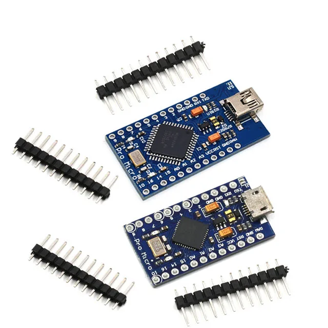 Enhanced Pro Micro 5V 16MHz Microcontroller Board with Dual Row Pin Header