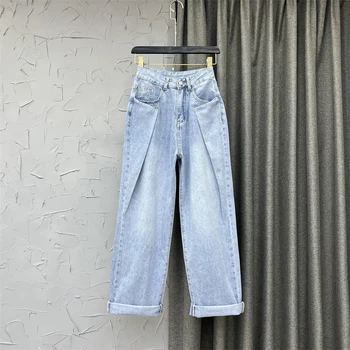 Spodnie Damskie Jeans - Luźne - Proste 3