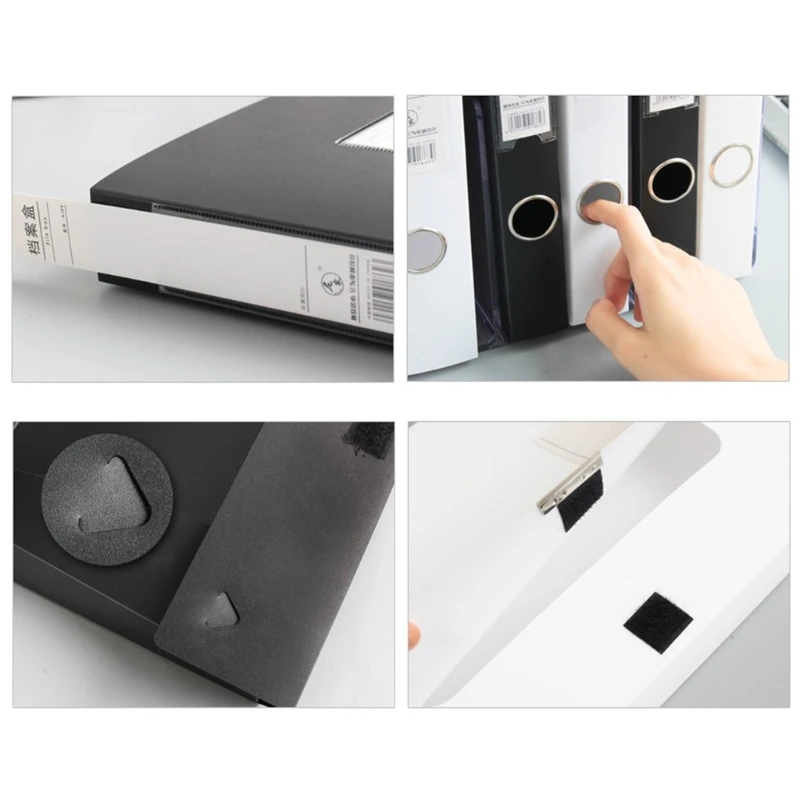Portable File Folder Box Vertical File Folder for Case Self-adhesive Butto