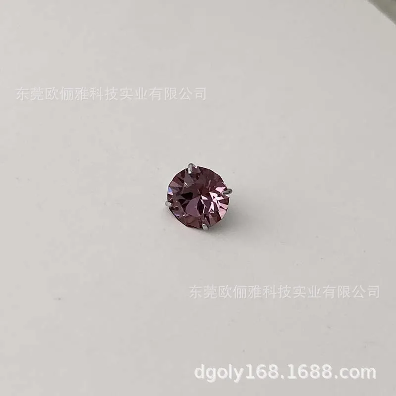 High-Quality Titanium Alloy Ear Studs with Diamond Detailing