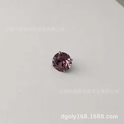 High - Quality Titanium Alloy Ear Studs with Diamond Detailing - A titanium alloy internal spiral 0.9 teeth (single (001antp classic pink 5.4mm)