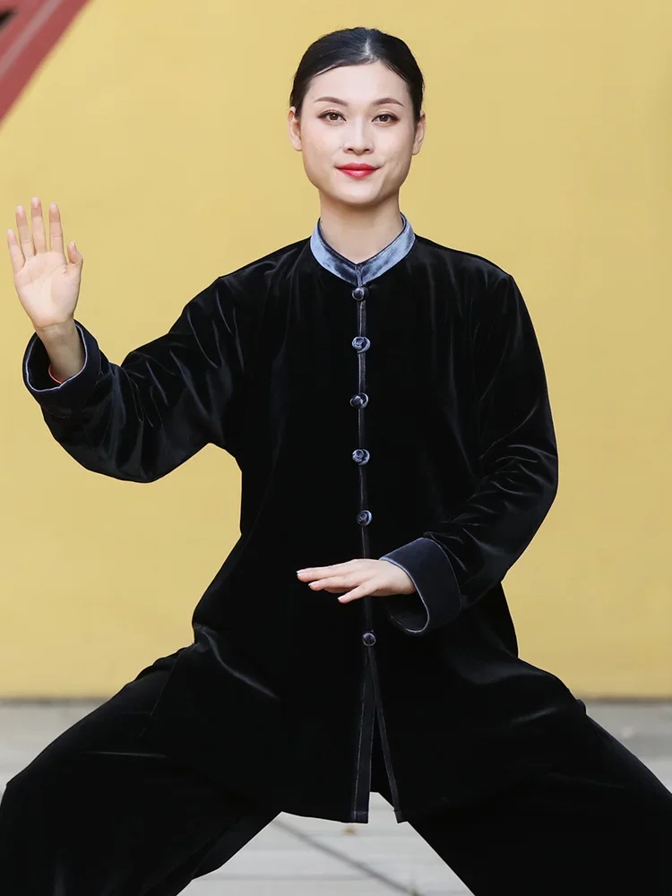 

Velvet Thick Tai Chi Clothes Martial Art Uniform Wushu Clothing Kung Fu Dress Women And Men Unisex Kun Master 2023 New Style