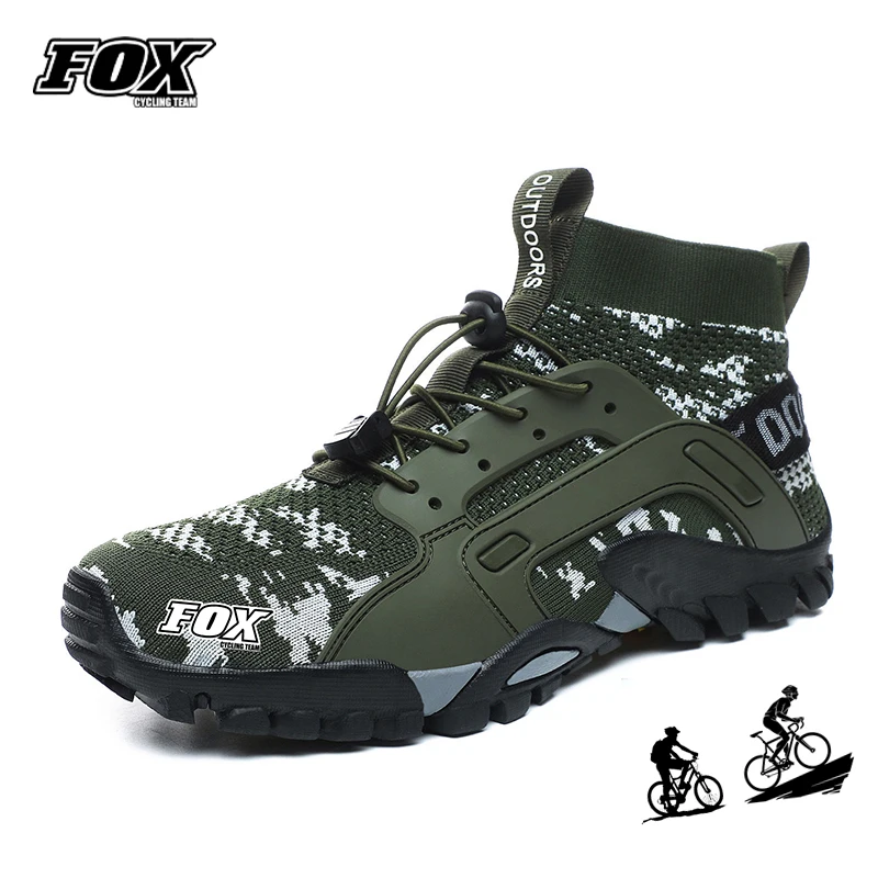 Fox Cycling Team Men Mtb Riding Sneaker Breathable Bike Shoes Bicycle Shoes Self Locking Cleats Dirt Bicycle High Gang cycling shoes