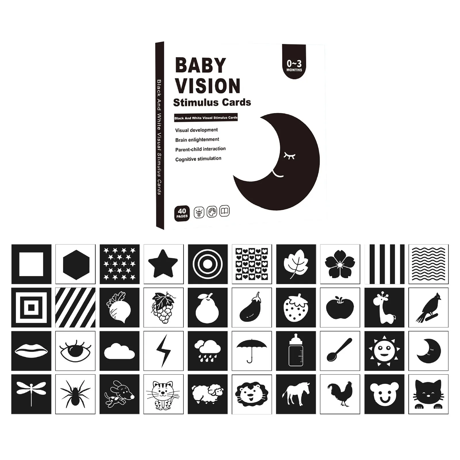 Education Not Shirt Contrast Cards For Infants 0 3 Months YingBear High Contrast Baby Toys For Newborn Cards Newborns 90d