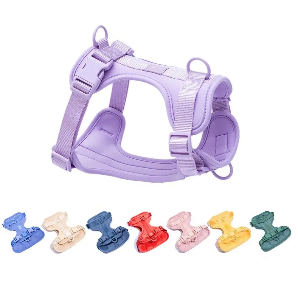 조절 가능한 통기성 반사 강아지 하네스 조끼, 치와와 하네스, 분리방지 PVC 강아지 옷, 애완동물 야외 산책