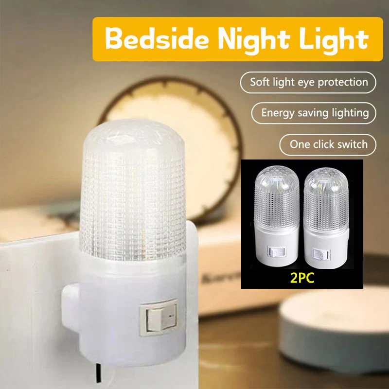 LED ضوء الليل الولايات المتحدة/الاتحاد الأوروبي التوصيل توفير الطاقة غرفة ضوء غرفة المعيشة غرفة نوم الممر إضاءة المنزل طفل رضيع السرير LED مصباح الليل — صورة 1