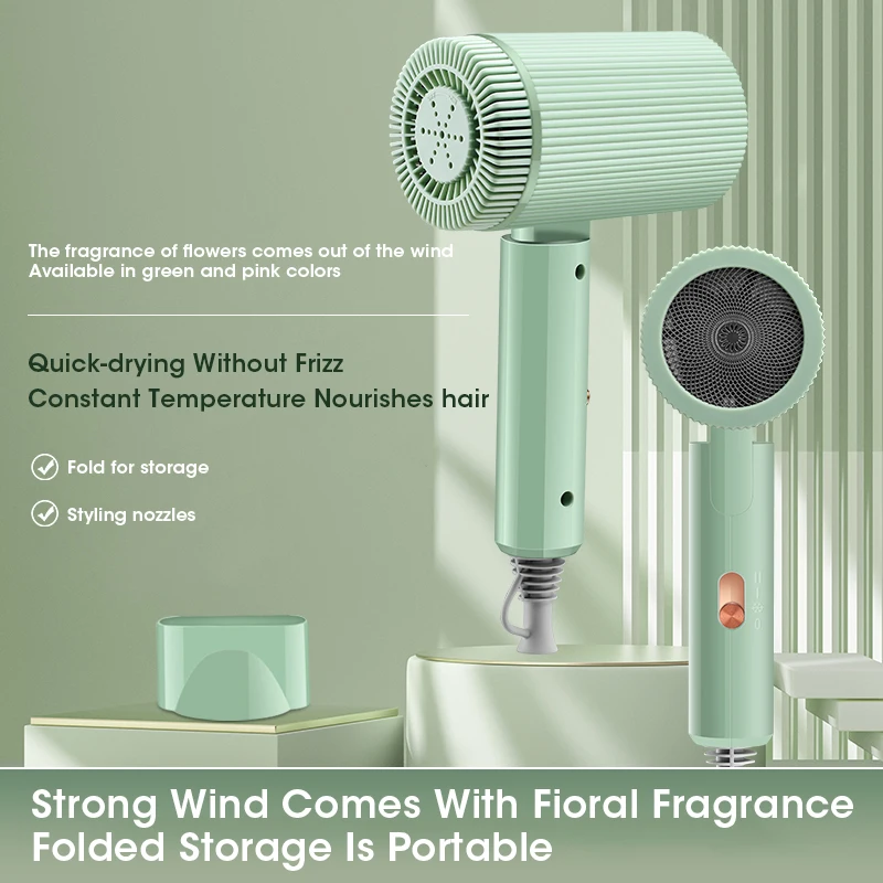 

Fold Hair Dryer Professional with Ionic Condition Fast Hairdryer Blow Dryer Constant Temperature Hair Care Portable Hair Dryer