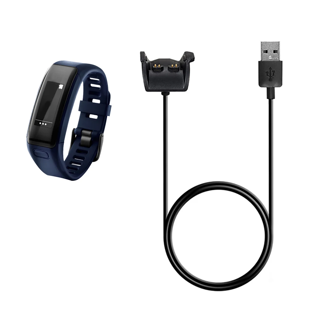 1M USB Fast Charging Cable Bracelet Charger Dock Base For Garmin Vivosmart HR HR+ Approach X40 Durable Smart Watch Accessories