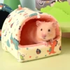 1pc-Hamster Nest Hamster Winter Supplies Cute Pet Bird's Nest with Velvet and Warm Cotton Nest Little Pet Parrot's Nest