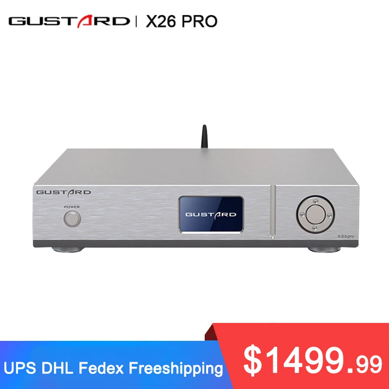 

Gustard DAC-X26 PRO ESS9038 PRO*2 DAC Bluetooth 5.0 K2 Clock Synthesizer X26PRO DSD512 PCM768KHz Decoder