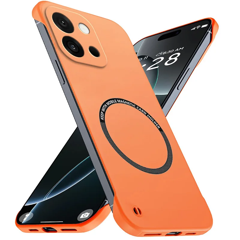 Magnetic Slim Frameless Matte Anti-Scratch Shockproof Armor Phone Case