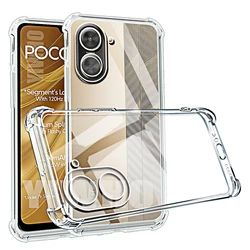 Shockproof Transparent Clear Back Phone Case for Poco C55