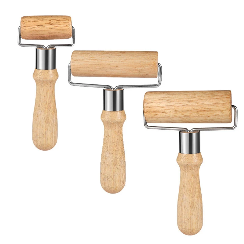 Hot Sale Wooden Pizza Dough Roller Dough Pastry Rolling Pin for Pizza Cookie Pastry Bread Pizza Docking Kitchen Baking Tools
