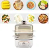 2 Tier Electric Steam Pot 1200W 10.5L Stackable Multipurpose Cooker Electric Hot Pot with Steaming Plate for Soup Noodles Oatmea 2