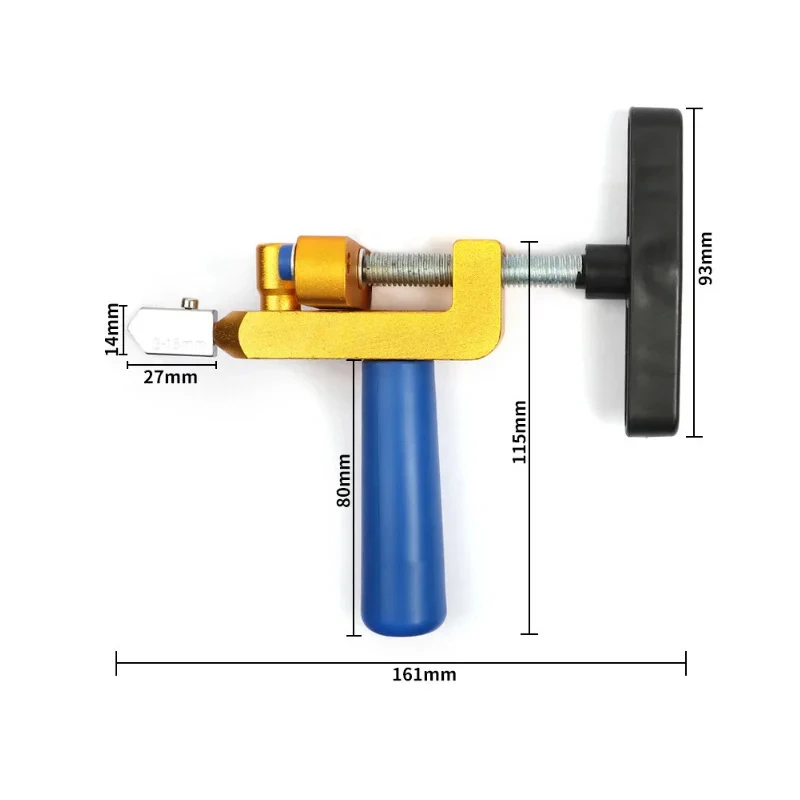 Tile Cutting Tool 2 in 1 Ceramic Cutter Glass Tile Breaker Knife Steel Blades Construction Hand Tool set