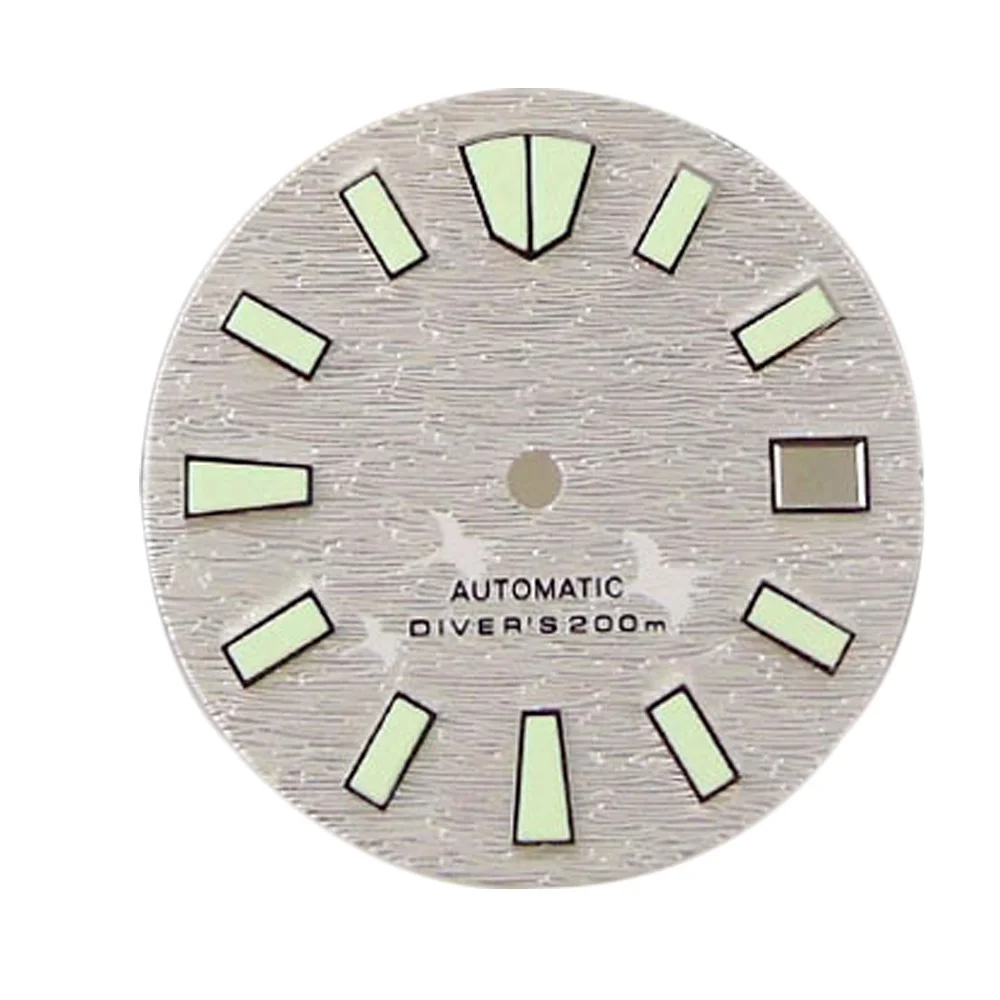 Green Luminous 29mm Watch Dial for Automatic Mechanical Diver Watches