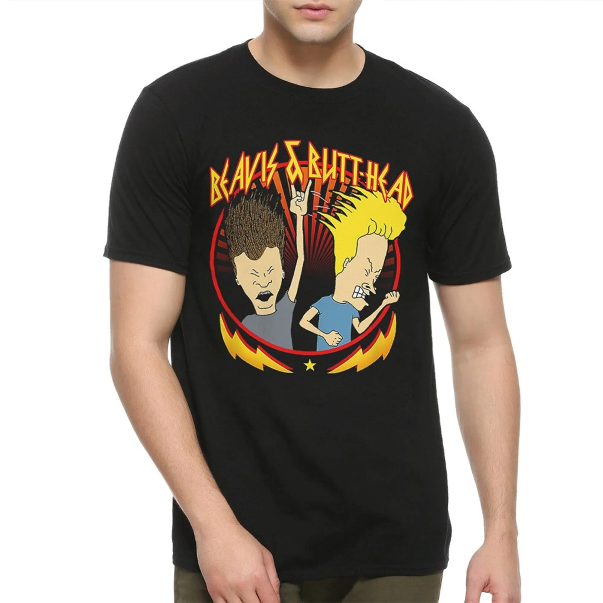 Beavis E Butt Head Rock Roll T Shirt Taglie Beb 183102 Maniche Lunghe O Corte