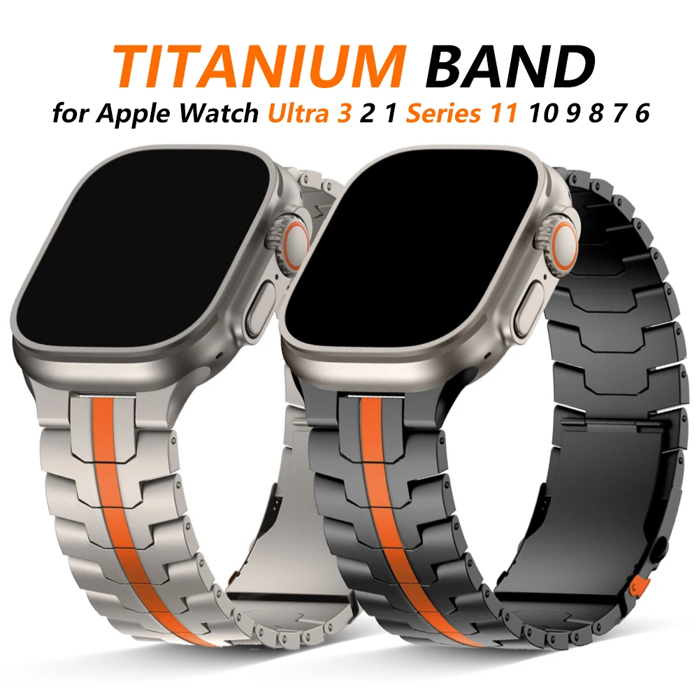 Premium Titanium Metal Watch Strap - Elegant & Durable Bracelet