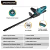 2000W Brushless Electric Hedge Trimmer 15000RPM Lawn Mower Garden Landscaping Hedge Pruner Trimmer Tool For Makita 18V Battery 2