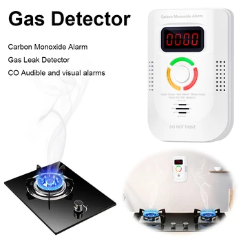 Home Security Combustible Gas Leakage Sensor LPG Propane Butane Methane Natural Gas Detector CO Carbon Monoxide Alarm Fireproof 1