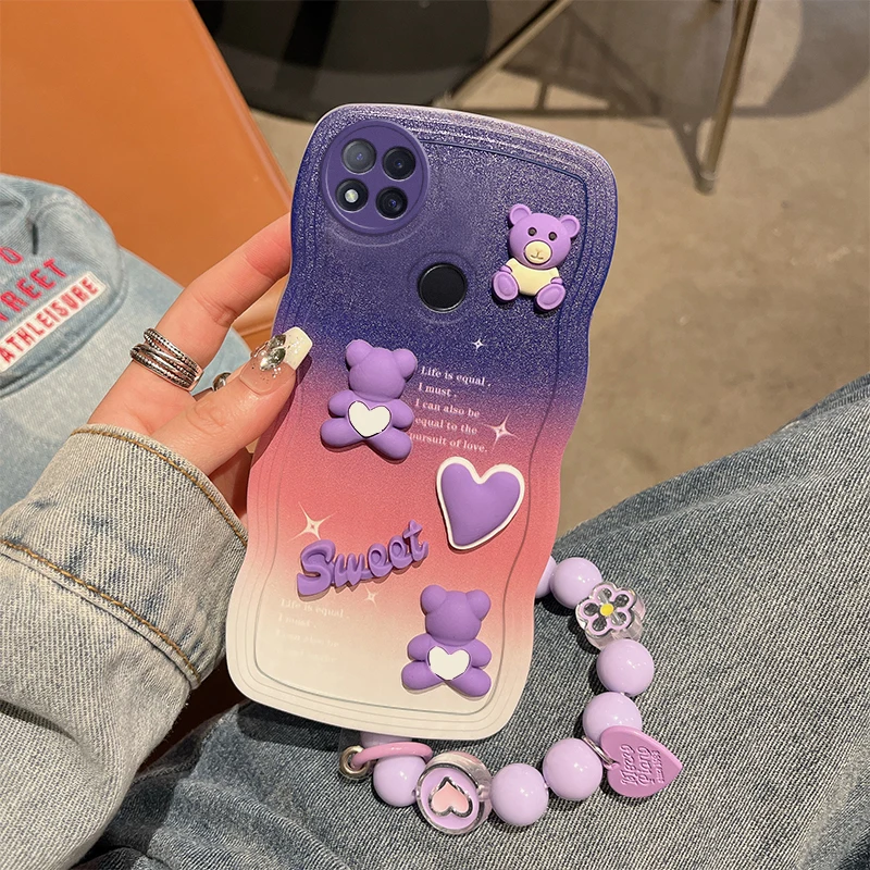 For Xiaomi Redmi 9C Phone Case 3D Cartoon Animal Fashion