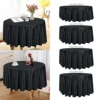 Solid Color Round Satin Tablecloth Wedding Party Resistant Wrinkle Free Soft Table Cloth Home Banquet Restaurant Table Decors 1