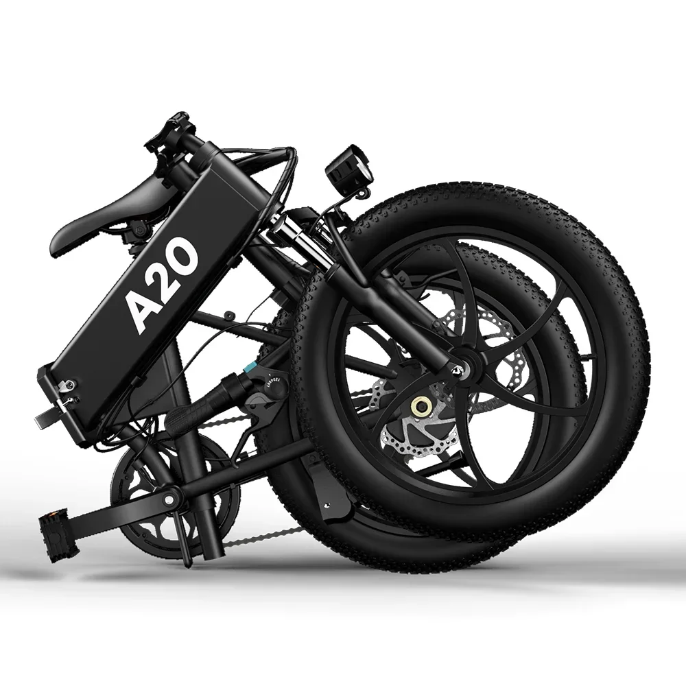 Foldable Electric Bicycle 20'' Tire E bike 350W DC Motor Ebike 35km/h 80KM Range Removable Battery