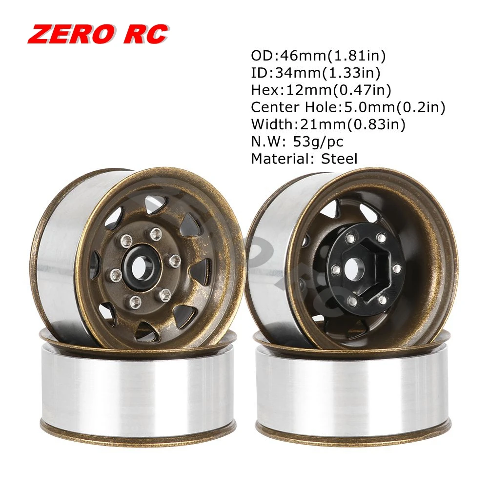 RC ロッククローラー 1.55 インチオフロードメタルビードロック
