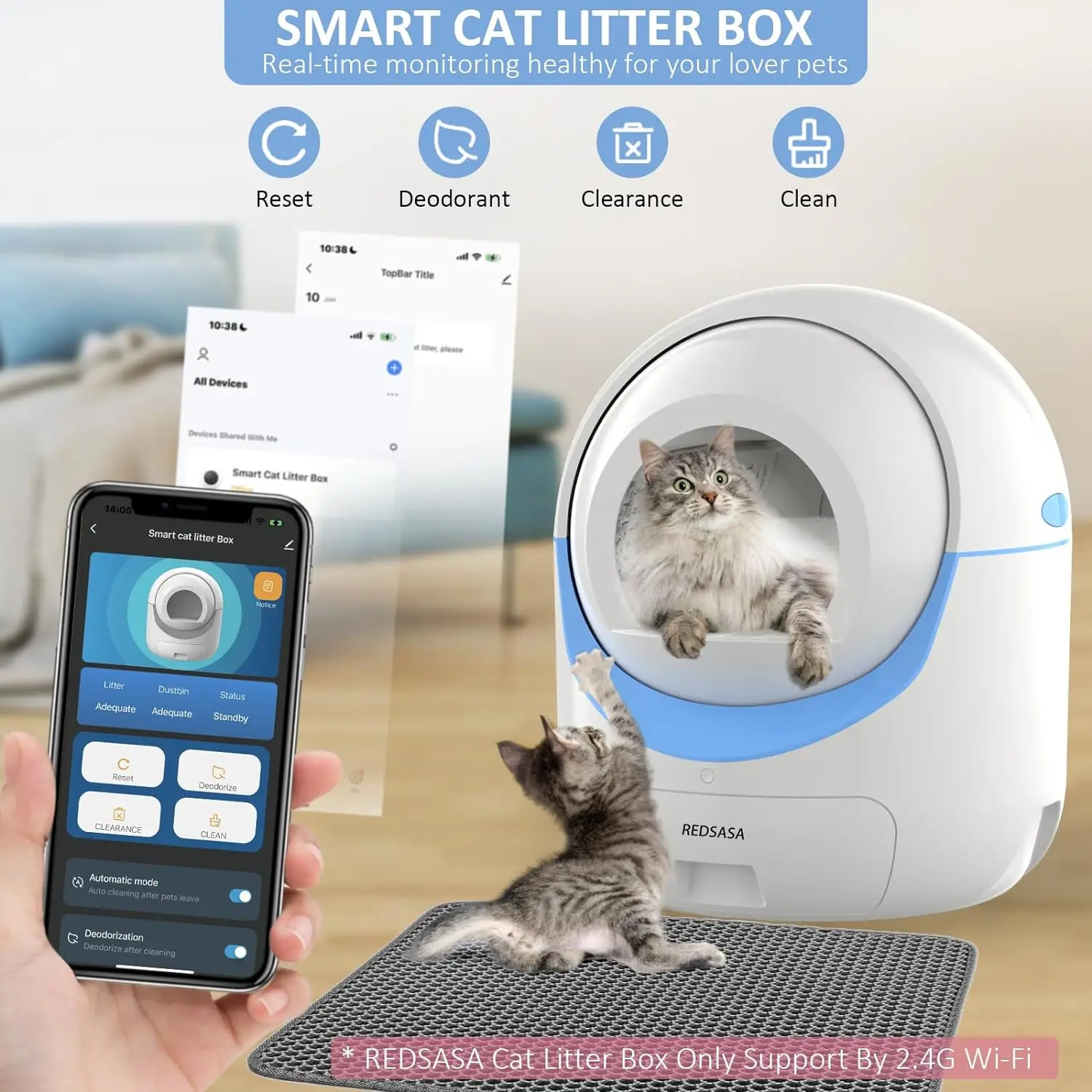REDSASA Self-Cleaning Litter Box 3