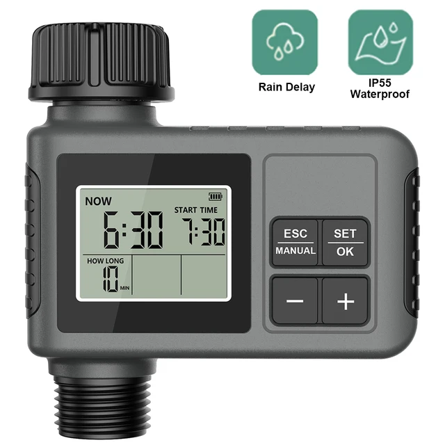 Water Timer Programmable Sprinkler Timer for Garden Hose Outdoor Hose Timer with Rain Delay/Manual Watering System 1