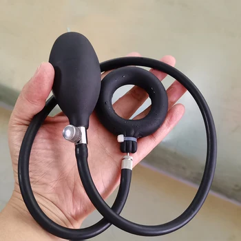 New Inflate Penis Rings Cock Ring Dick Erection Penis Pump Sex Toys For Men Exotic Accessories Adult Male Masturbation Tools 1