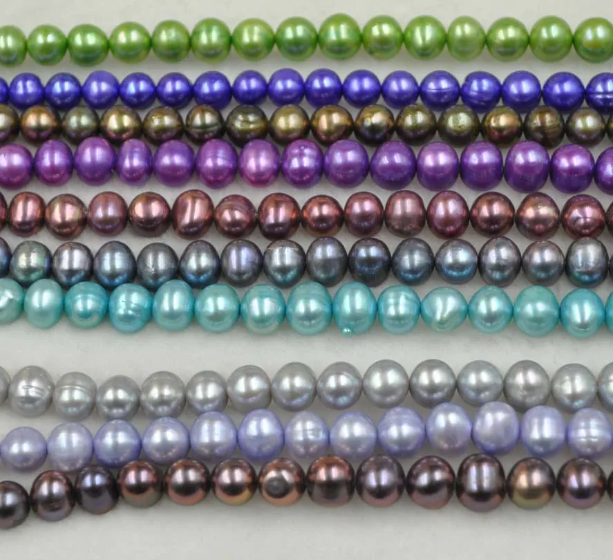 wholesale 10 strands 7-8mm genuine multicolor freshwater pearl strings | Украшения и аксессуары