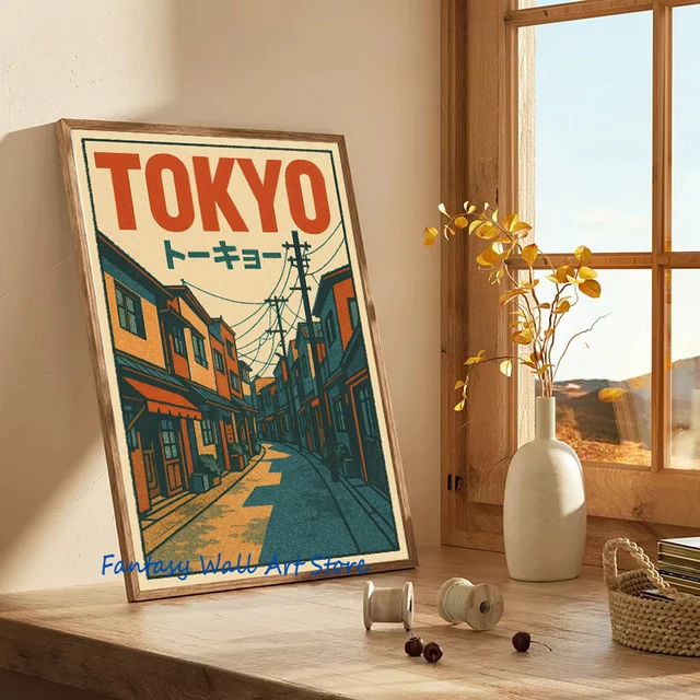 Japon voyage Vintage Art Osaka Tokyo Fuji fleur Yoshino japonais Zen affiche toile peinture mur photos décor de chambre à coucher 3