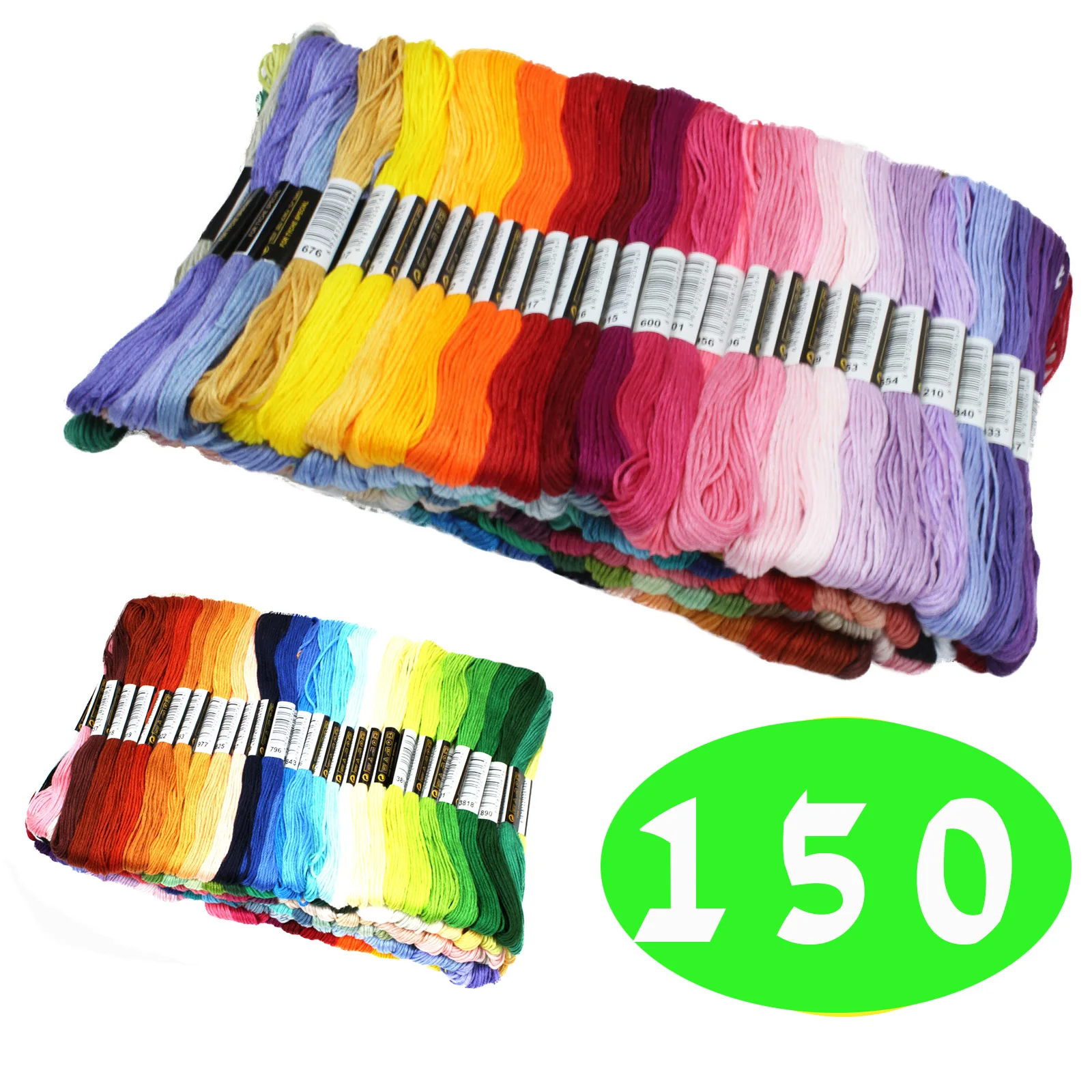 High Tenacity Embroidery thread Set 150 Colors Cross Stitch Sewing Thread  with Floss Bins&Scissors Thimble Cross Stitch Tool Box - AliExpress