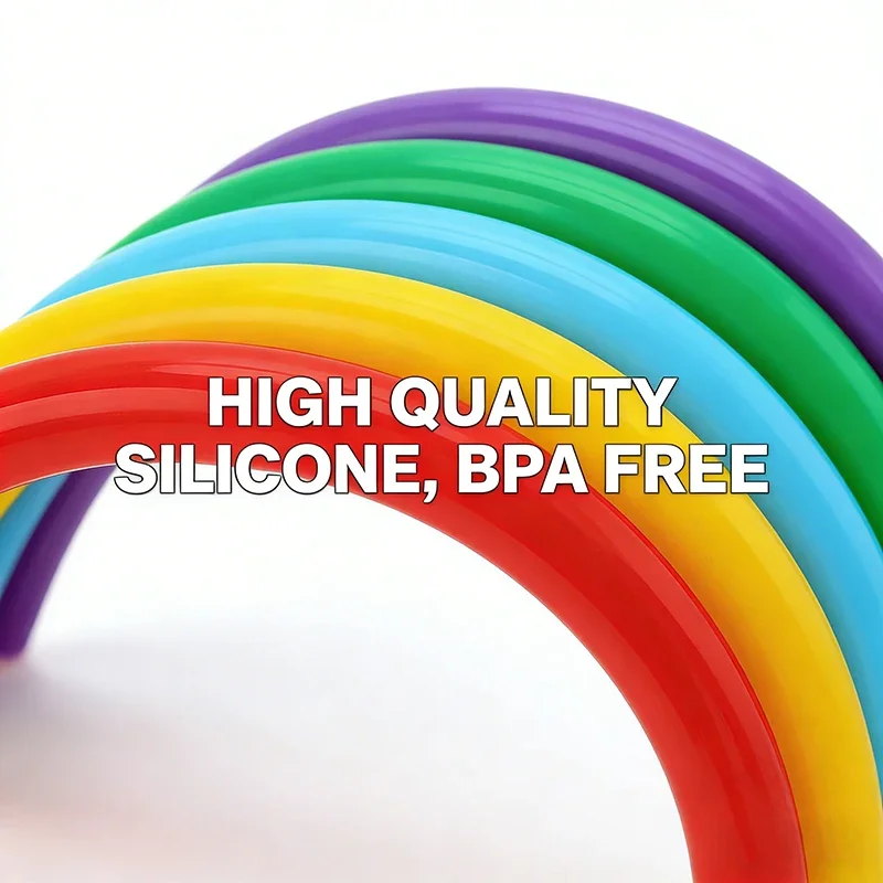 Colorful Flexible Silicone Tubing – Non-Toxic Food Grade Hose for Homebrew, Water, and Air Transfer (1 Meter)