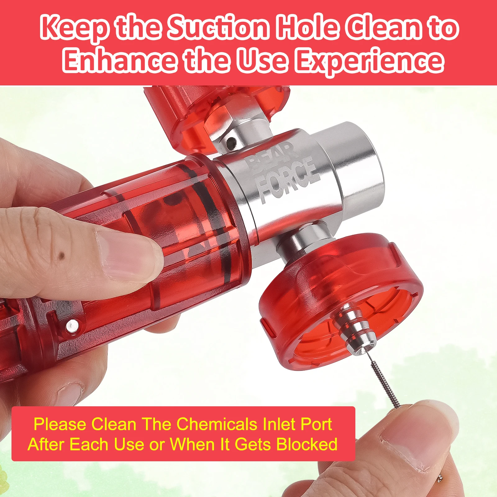 베어 포스 업그레이드 압력 미니 폼 캐논 프로 (1/4인치 퀵 커넥터, 360도 회전) ° 압력 세척기용 조절식 스노우 폼 랜스