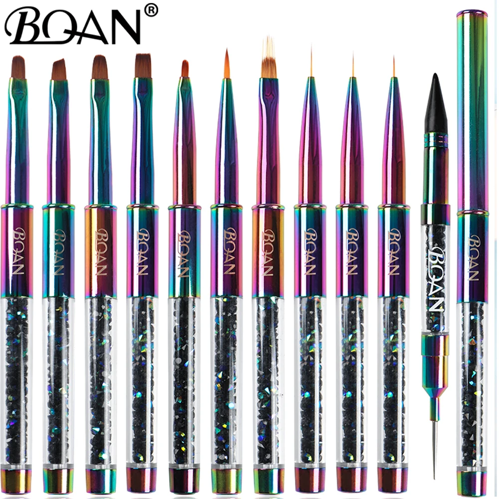 Rainbow Nail Brush Gel Brush For Manicure Acrylic UV Gel Extension Pen For Nail Polish Painting Drawing Paint Tools nail art brushes,nail brushes,nail art tools,gel nail tools