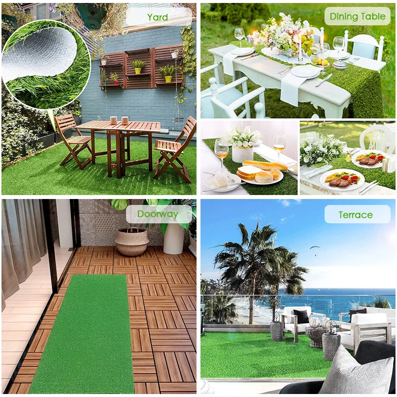 High Quality Artificial Turf Outdoor Yard Garden Grass Carpet Indoor Terrace Decor Rug 2cm Pasto Sintético Home Synthetic Grass