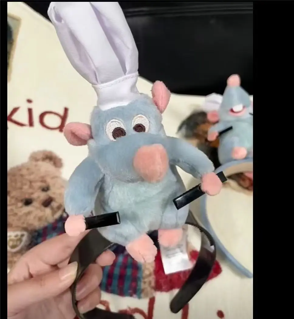 Disney Ratatouille Hairband Cartoon Plush Doll Headband Wide-Brimmed Hairpin Headdress Creativity Decor Girl Birthday Gifts