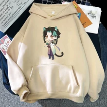 

Genshin Impact Kawaii Print Sweatshirt Cute Women Hoodie Oversized Tops Game Cosplay Clothes Spring Long Sleeve Hooded Sudaderas