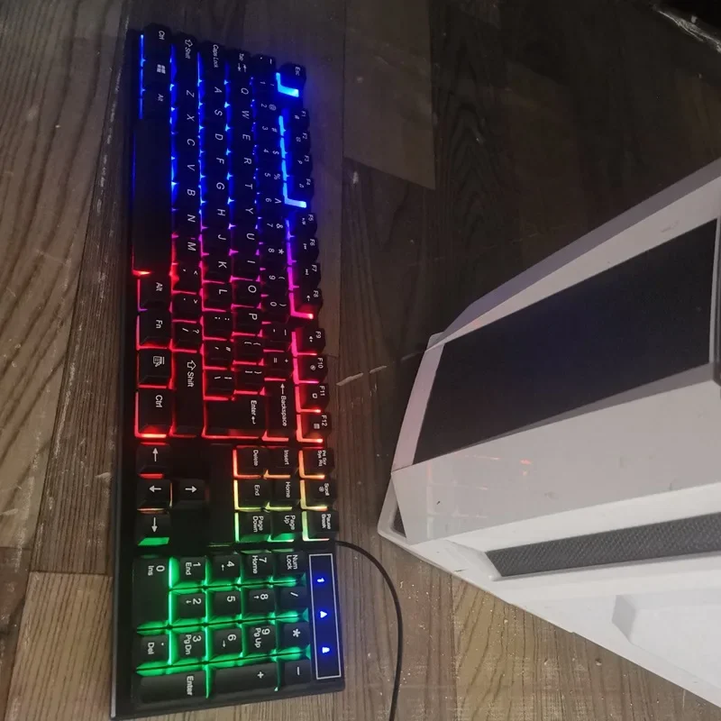 لوحة مفاتيح رقيقة متوهجة إضاءة خلفية كمبيوتر ألعاب...