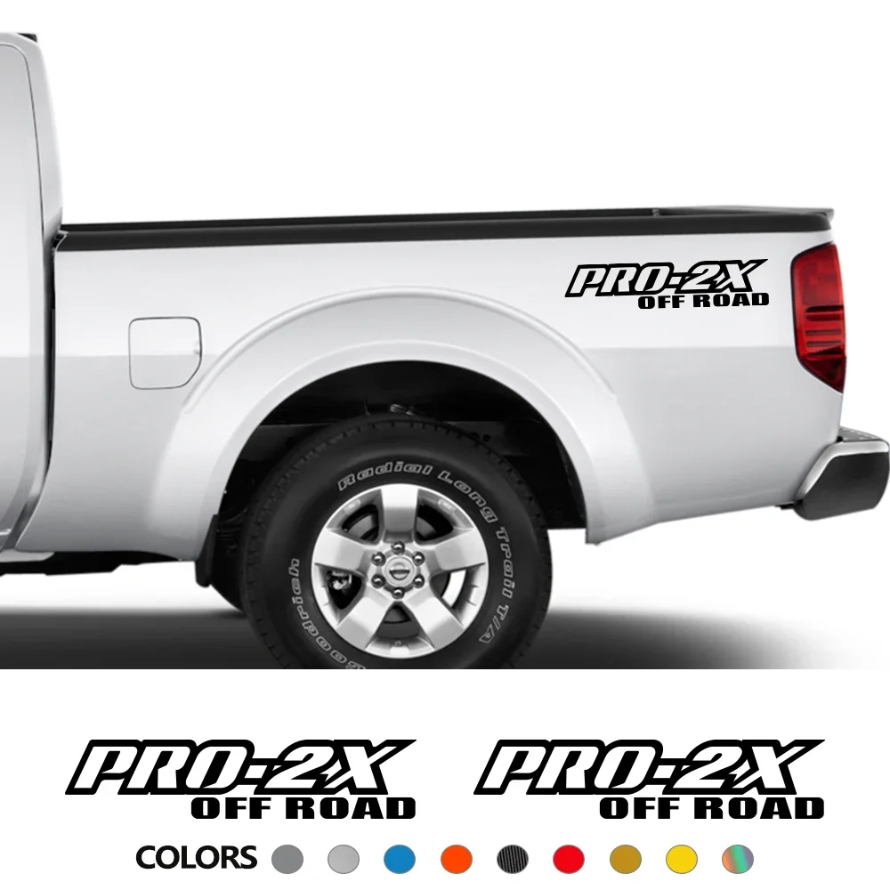 2 Autocollants Latéraux Métalliques Pour Nissan Navara D22 D40 D23 Frontier Titan - Décoration Extérieure De Voiture
