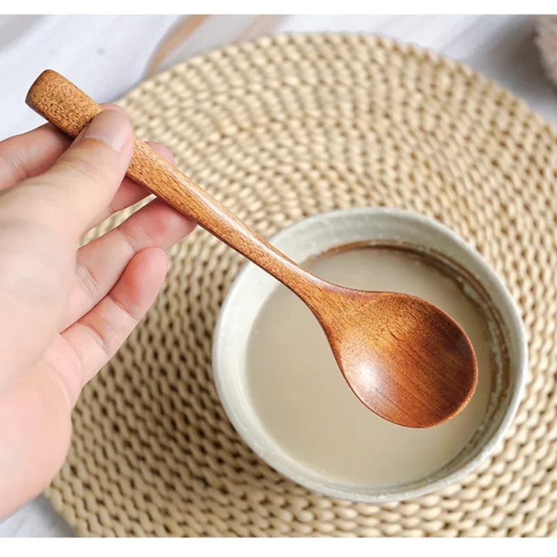 Wooden spoon Wooden Spoon Bamboo Kitchen Cooking Utensil Tool Soup Teaspoon Catering for Kicthen Wooden Spoon Bamboo Dinner
