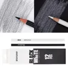 12pcs/Set Black White Color Oil Based Pencil Drawing Sketching Artist Pencils Art Learning Painting School Stationery Supplies 3