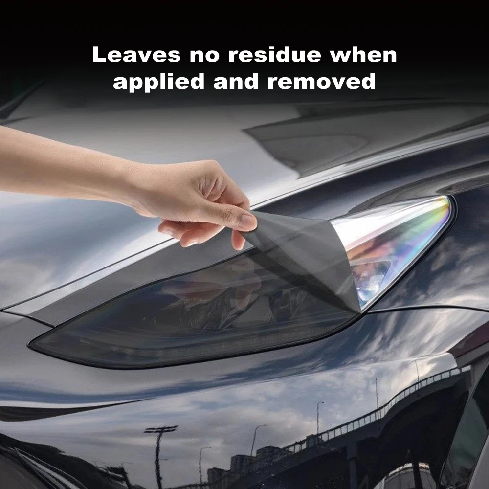 For Ford Mustang Mach-E 2021-2023 TPU PPF High-Gloss Smoke Black Pre Cut Car Headlight Protective Film Anti-Scratch Vinyl Film - 5
