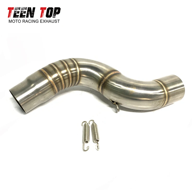 For Kawasaki ZX6R 636 Exhaust Middle Link Pipe 2004-2008 51mm Steel Modified Motorcycle Exhaust Connect Link Tube - Image 2