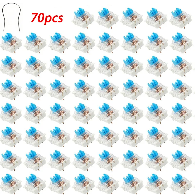 ITLY25/70pcs 포장 용접 핫 플러그 ??유니버설 3레그 샤프트 블랙 블랙티 그린 샤프트 무소음 방진 레드 샤프트