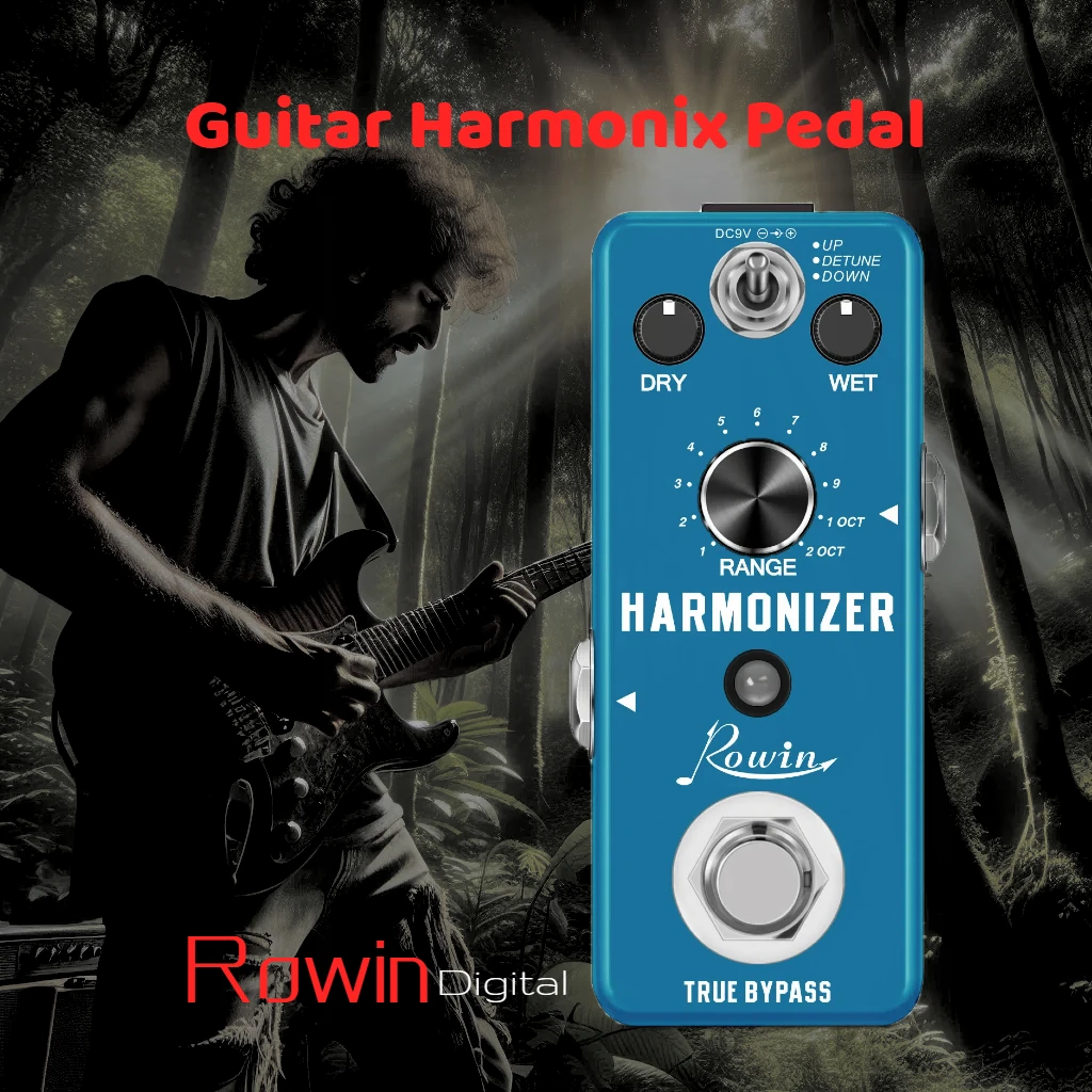 Rowin Guitar Harmonizer Pedal Digital 44.1K 32bit Pitch Effect