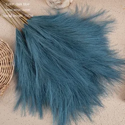 Elegant 75cm Artificial Pampas Flower for Home and Wedding Decor, INS Style Handicraft (Dark Blue)